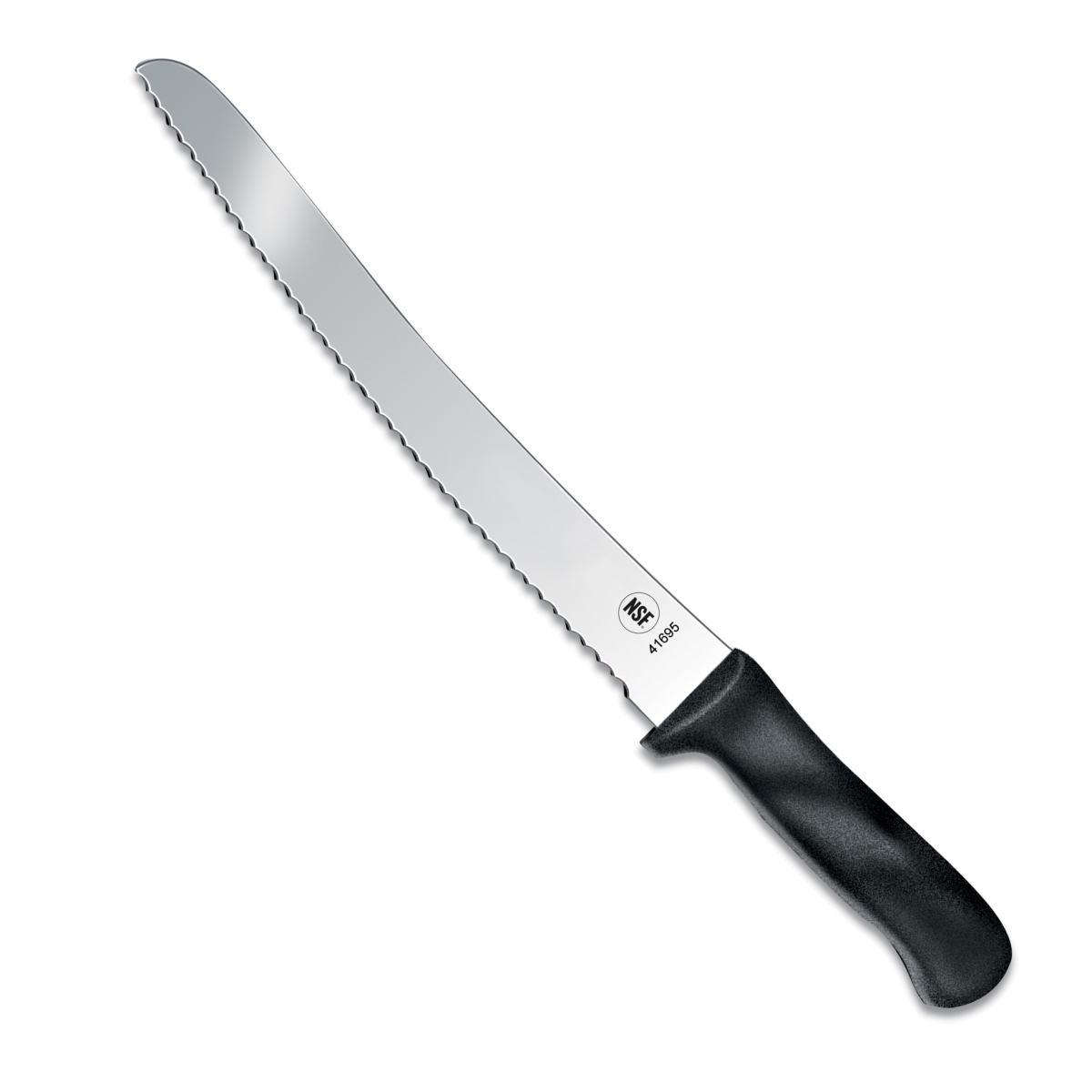 Swiss Army Brands VIC-41695 2019 Victorinox Fibrox Pro Chefs Curved Knife with Serrated, Black - 10 in. Blade -  Swiss Arms