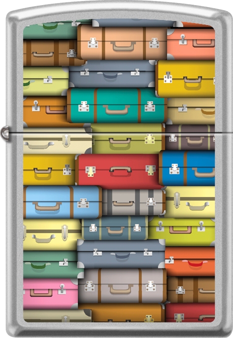 ZIP-207CI018409 2019 Satin Colored Suitcases Lighter - Chrome