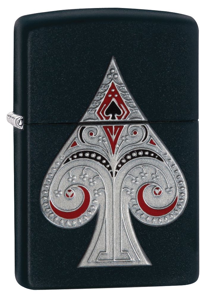 ZIP-29491 2019 Spade Emblem Lighter - Black Matte