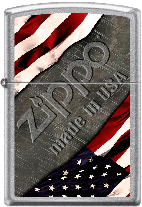 ZIP-207CI016806 2019 Flags & Metal Lighter - Street Chrome