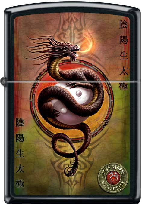 ZIP-218CI017394 2019 Anne Stokes Collection Dragon Lighter - Black Matte