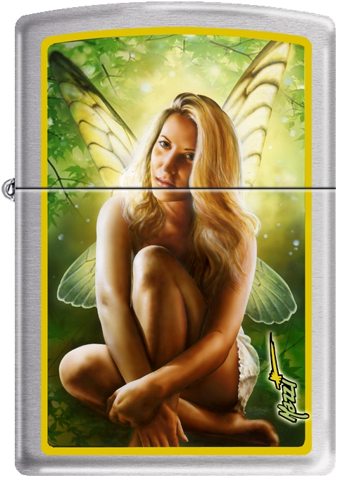 2019 Mazzi Green Fairy Satin Lighter - Chrome