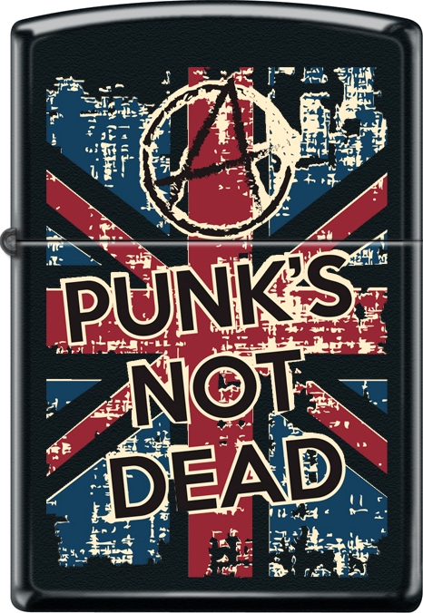ZIP-218CI018424 2019 Punks Not Dead Lighter - Black Matte