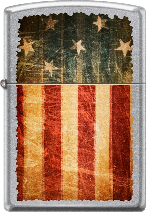 2019 Abstract America Patriotic Lighter - Street Chrome - Windproof