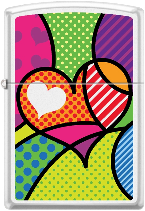 ZIP-214CI403610 2019 Funky Heart Lighter - White Matte