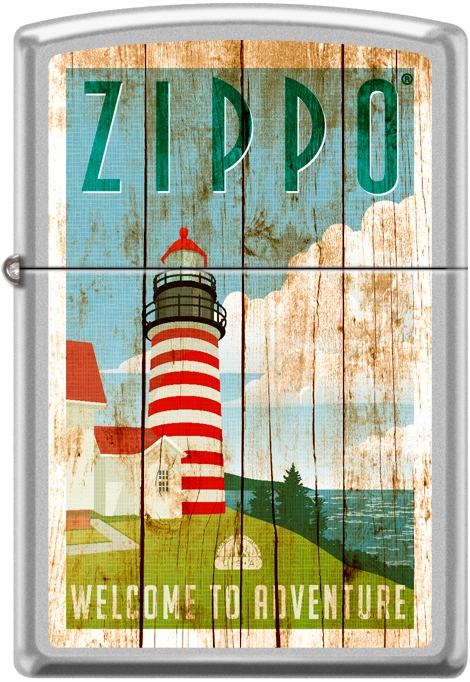 ZIP-207CI403879 2019 Light House Satin Lighter - Chrome