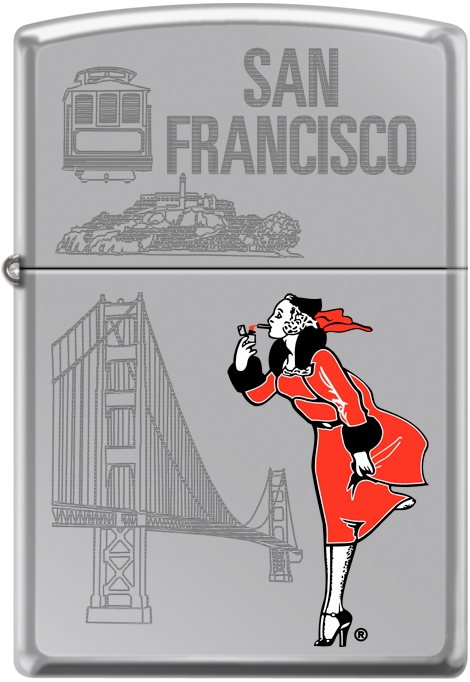 ZIP-250CI403918 2019 Windy San Francisco Lighter - High Polish Chrome