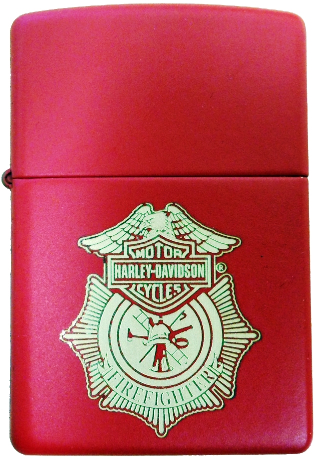 ZIP-233MP290886 2019 Harley Davisdon Fireman Lighter - Red Matte
