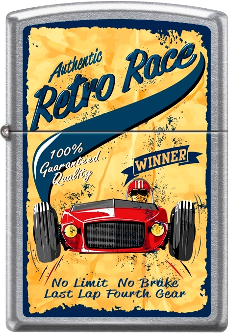 2019 Authentic Retro Race Lighter - Street Chrome