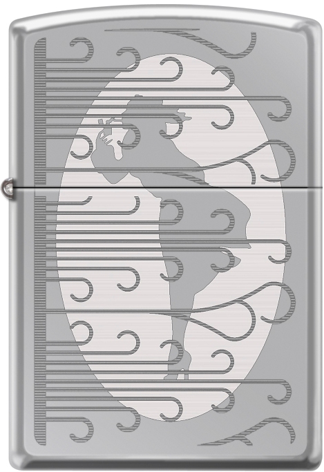 ZIP-250MP326023 2019 Windy Girl Lighter - High Polish Chrome