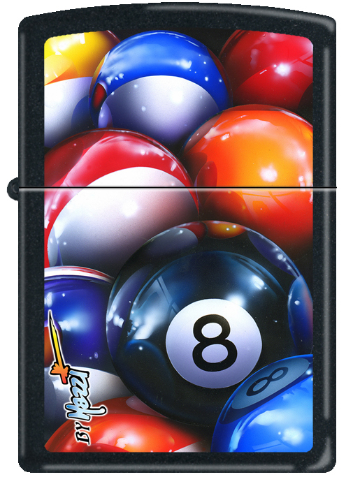 ZIP-218CI001280 2019 Mazzi Eight Ball-218 Lighter - Black Matte