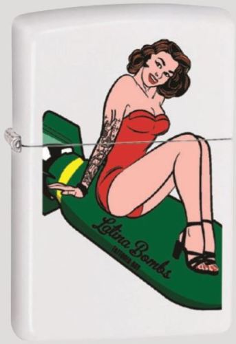 ZIP-214CI010065 2019 Tattooed Boy Latina Bombas Lighter - White Matte