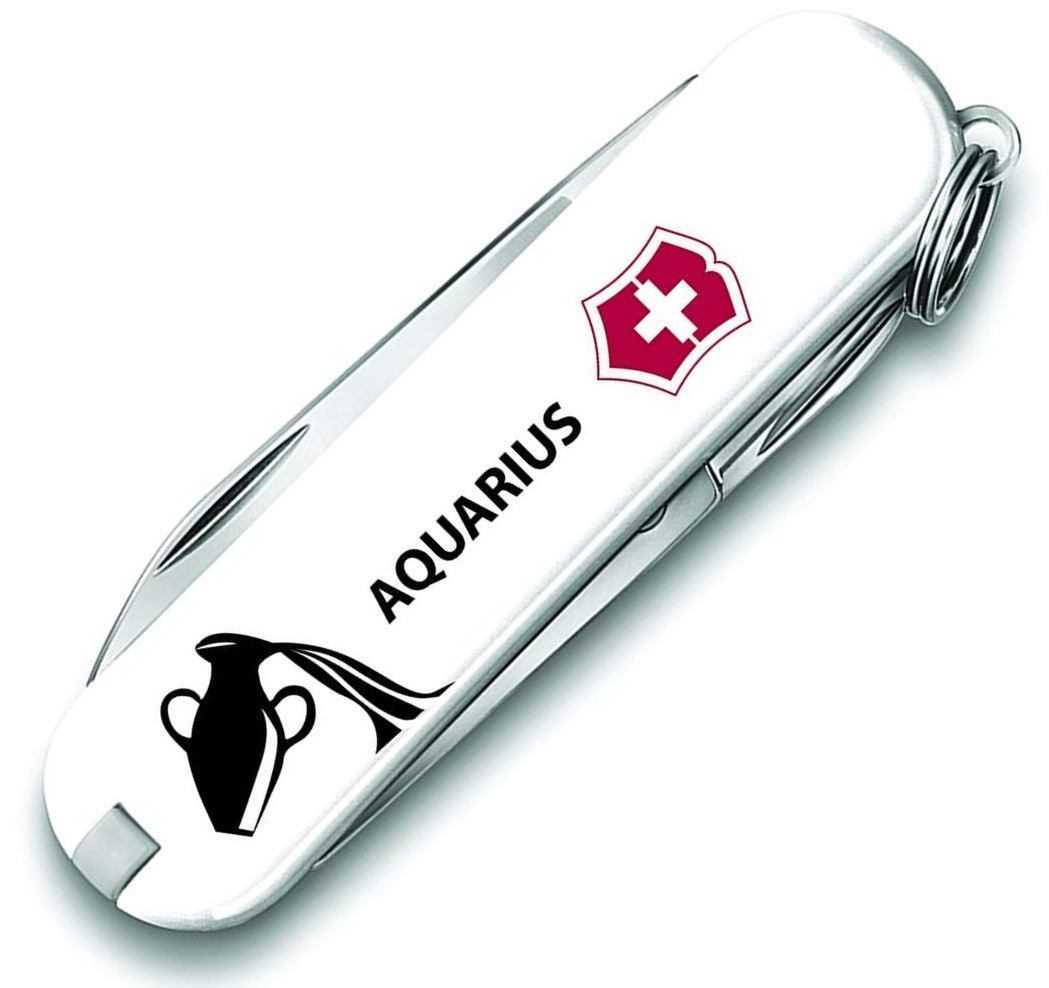 Swiss Army Brands VIC-55085.AQU 2019 Victorinox Classic SD Zodiac Aquarius Pocket Knife -  Swiss Arms