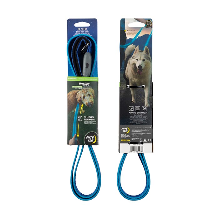 Picture of Nite Ize NIT-NDLR-03-R3 5 ft. 2020N NiteDog Rechargeable LED Leash, Blue LED