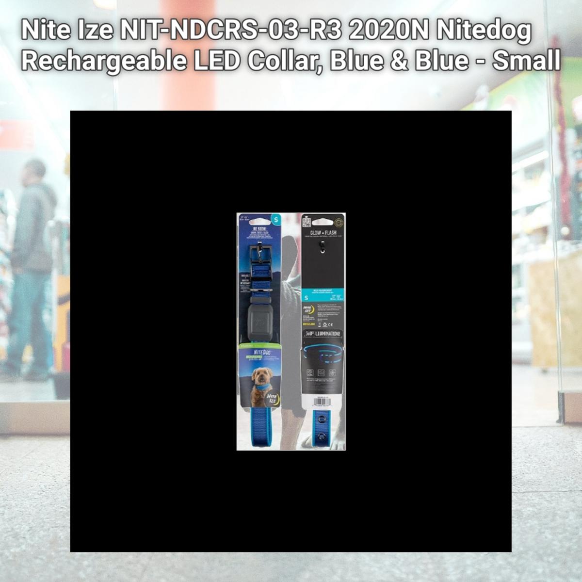 Picture of Nite Ize NIT-NDCRS-03-R3 2020N Nitedog Rechargeable LED Collar&#44; Blue & Blue - Small