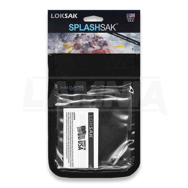 2018 Aloksak Passport Clear Front Splashsak Nylon Back Pouch with Neck Cord - 5.75 x 8 in.
