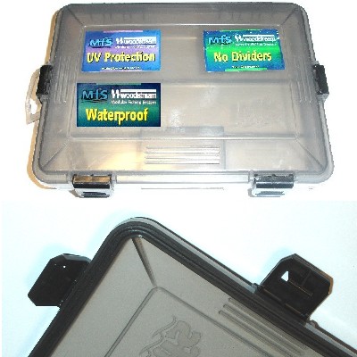 Woodstream MFS Standard Smoke No Rib Tackle Box, Half Size