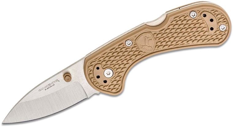 Picture of Condor Imacasa CON-60711 2.66 in. Tool & Knife Cadejo Folding Knife - Satin Drop Point Blade&#44; Desert Tan Polypropylene Handles