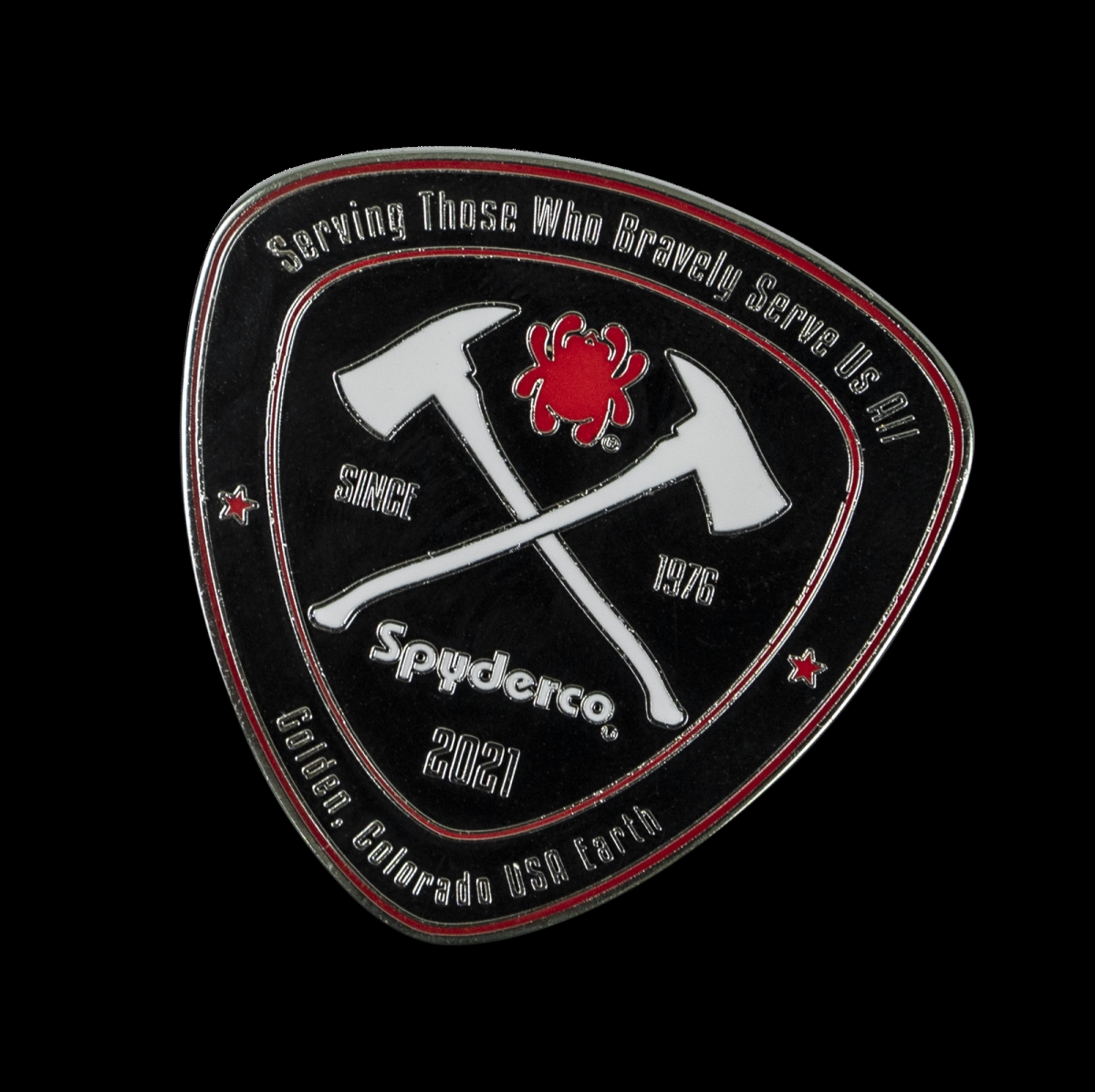 Picture of Spyderco SPY-COINFD 2021N Reveal 7 2021 Wildland Firefighter Foundation Fire Dragon Coin