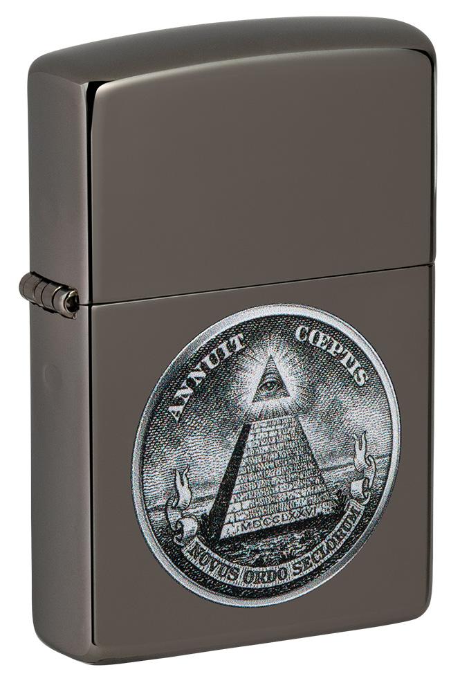 Dollar Design Al Seeing Eye of God Lighter, Black Ice