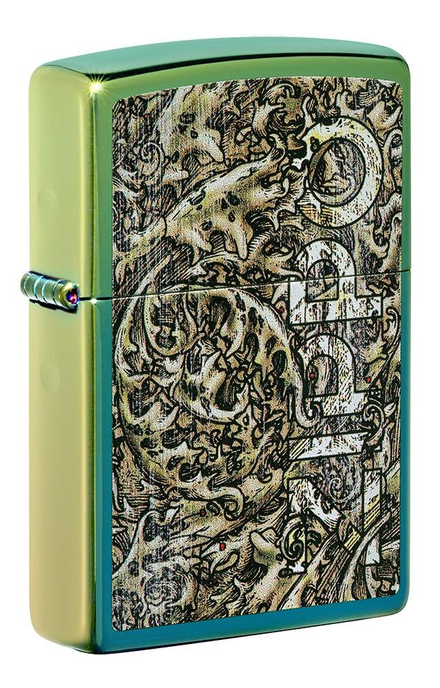 ZIP-49416 Distressed Filigree Design Lighter