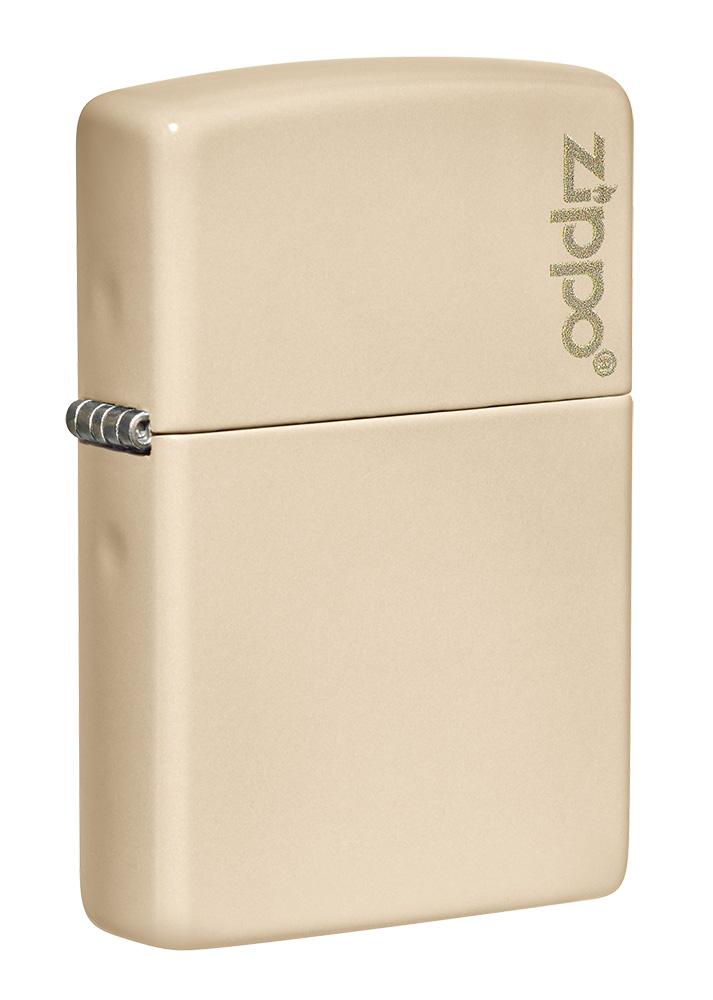 ZIP-49453ZL Flat Sand Logo Lighter