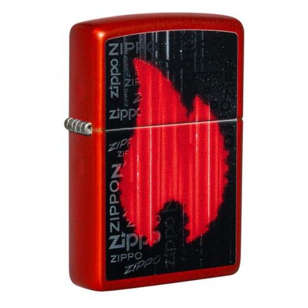 2022 Zippo Flame Design, Anodized Red,