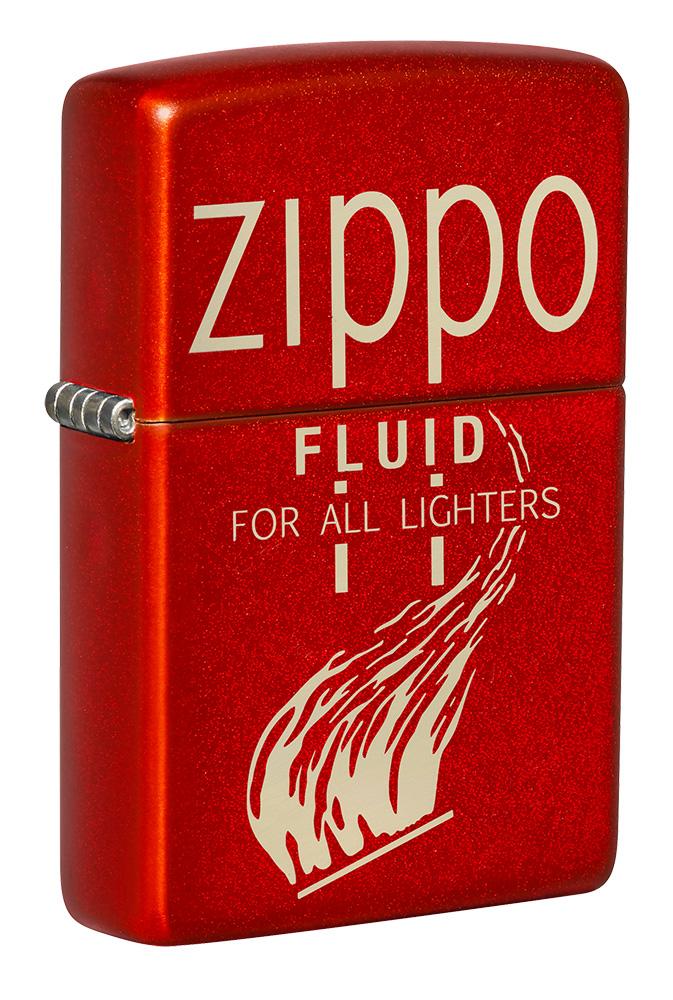 2023 Zippo Fluid Retro Design, Anodized Red