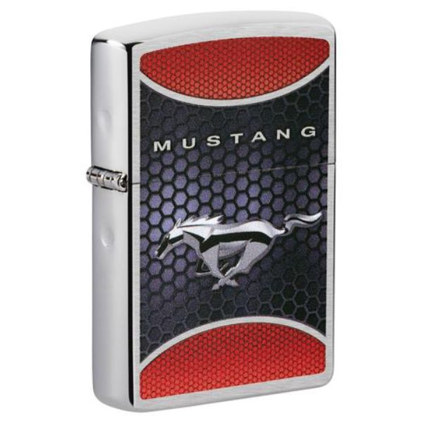 ZIP-49519 Ford Mustang Design Lighter, Brushed Chrome -  Zippo Manufacturing