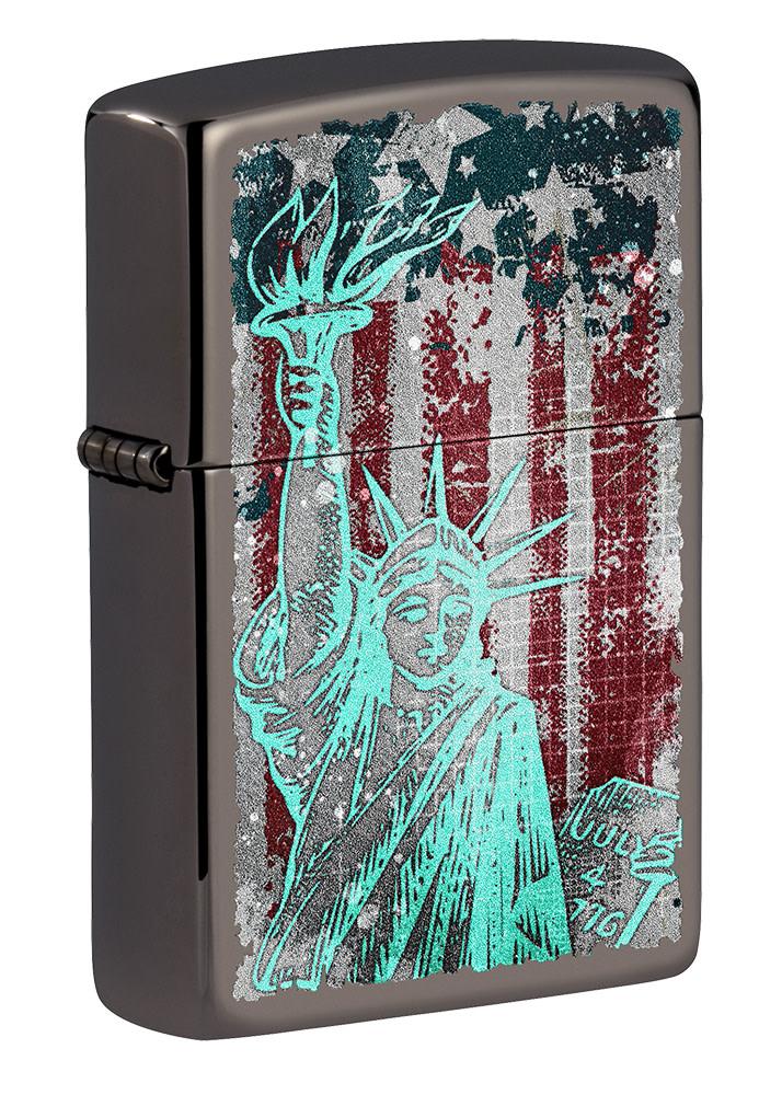 ZIP-49663 Statue of Liberty Design Lighter, Black Ice