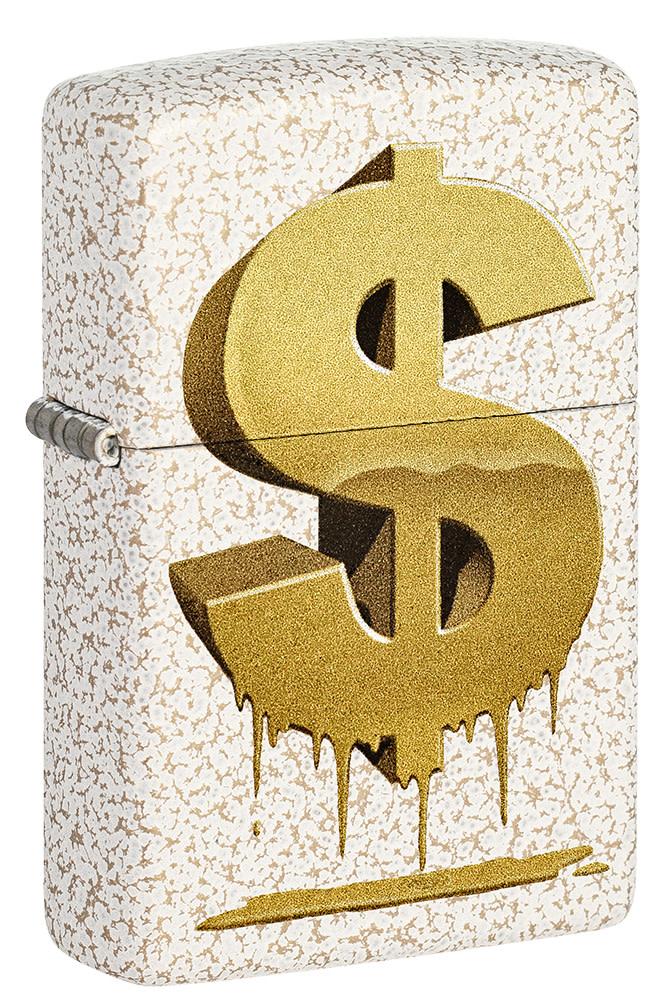ZIP-49681 Drippy Dollar Design Lighter, Mercury Glass