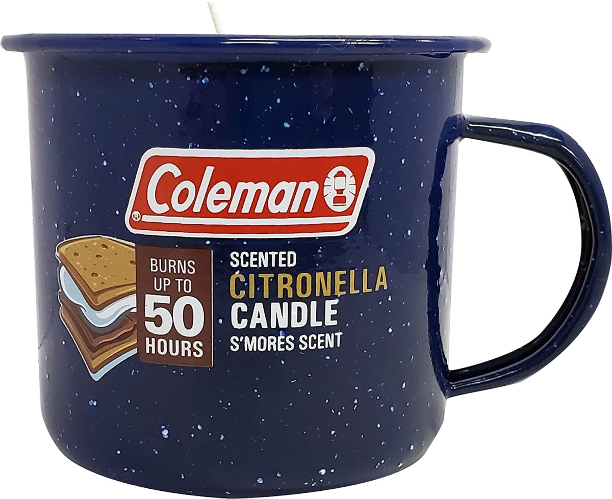 Picture of WPC WPC-77221 6 oz Coleman Tin Mug Outdoor Citronella SMores Scented Candle, Blue
