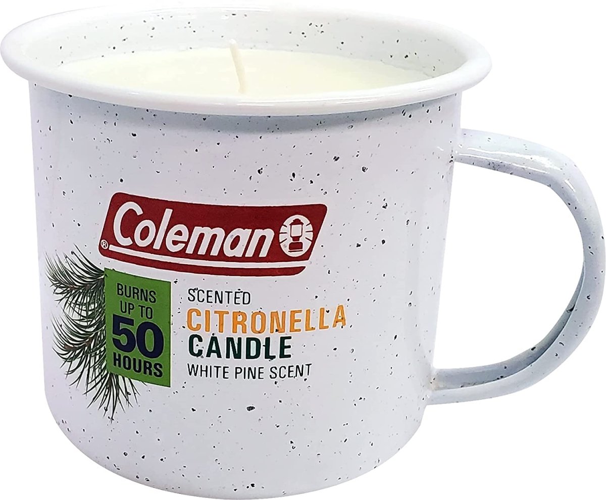Picture of WPC WPC-77222 6 oz Coleman Tin Mug Outdoor Citronella SMores Scented Candle, White