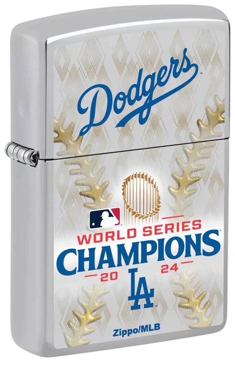 ZIP-46750 2024N Zippo Los Angeles Dodgers 2024 World Series Champions High Polish Chrome Lighter