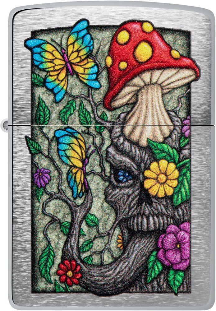 ZIP-48635 2024 Zippo Freaky Nature Design Brushed Chrome Lighter