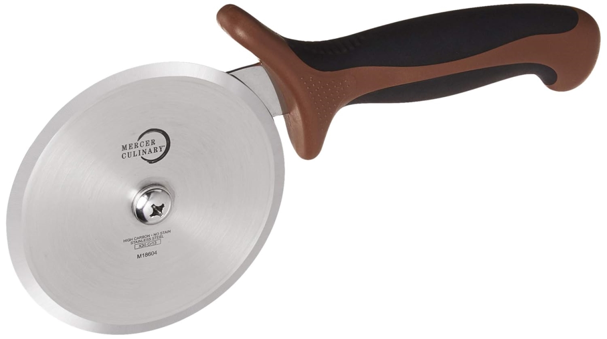 Picture of Pro-Cut MER-M18604BR 4 in. 2024N Mercer M18604Br Pizza Cutter - Brown