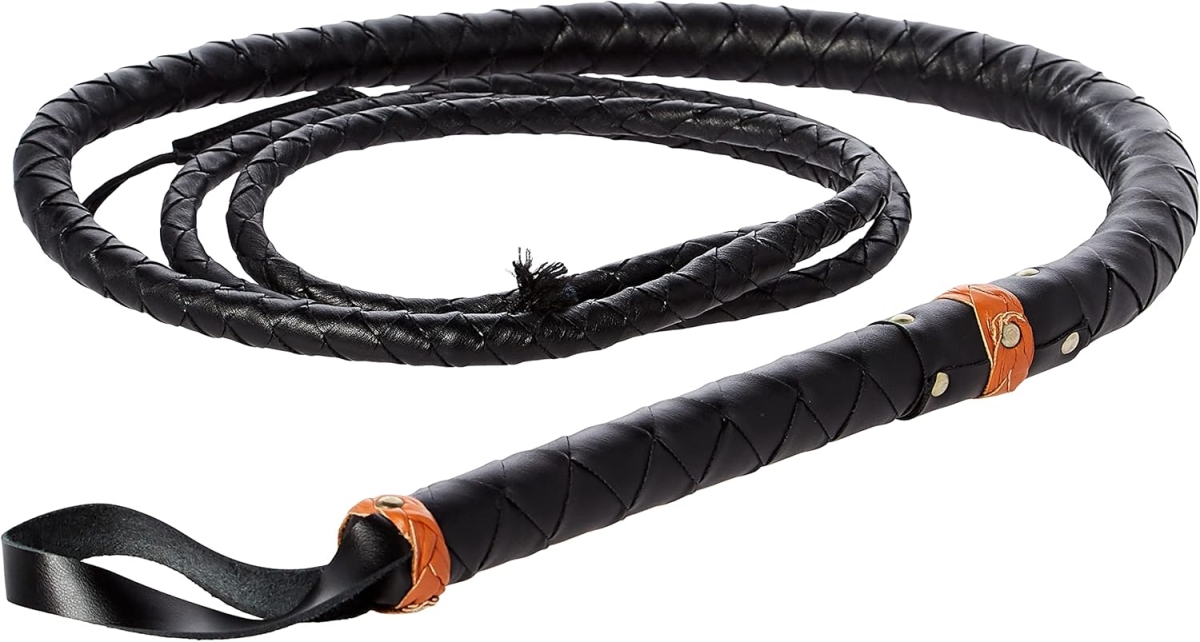 Picture of Pro-Cut SZC-891805-9 2023 SZCO 9 ft. Handmade Leather Whip - Black