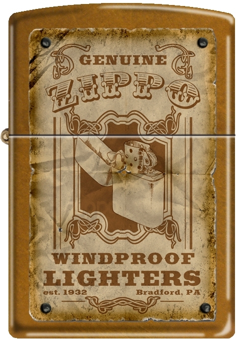 ZIP-49477CI013385 2024 Zippo Custom Logo Vintage Tumbled Brass Lighter
