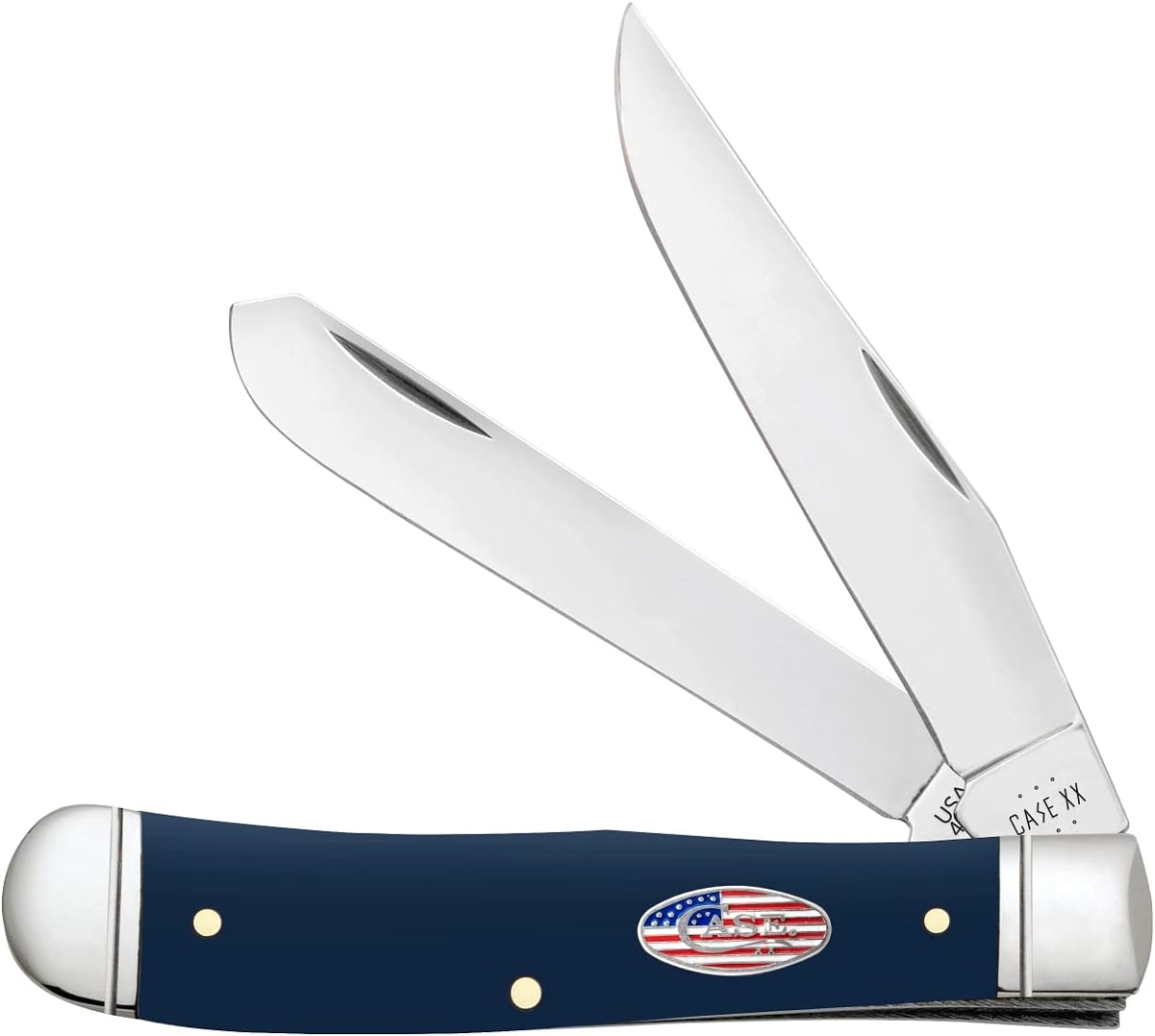 CAS-71231 2024T Case Navy Blue Synthetic Smooth Trapper Knife