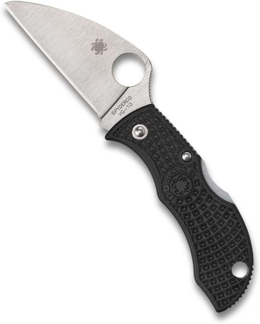 SPY-MBKWP 2025 Spyderco Reveal 6 Manbug Wharncliffe Blade Knife with Plain Edge