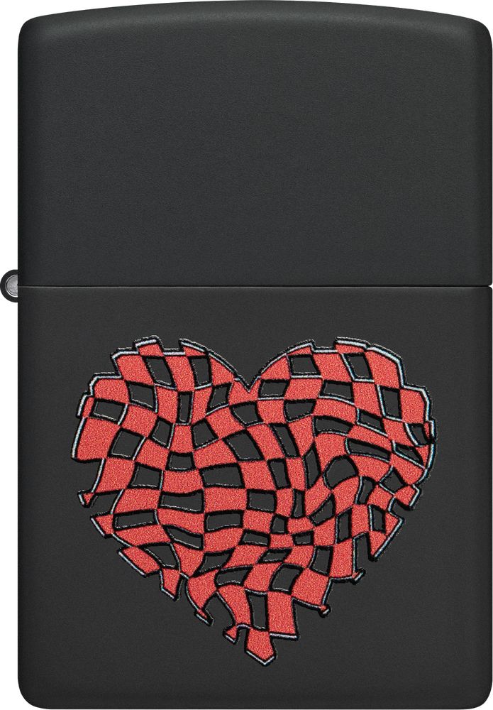 ZIP-48719 2024 Zippo Heart Design Lighter, Black Matte