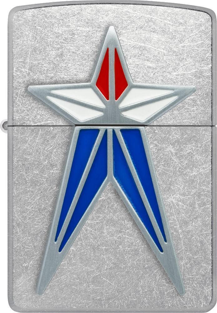 ZIP-48903 2024 Zippo Red, White & Blue Star Street Chrome Lighter
