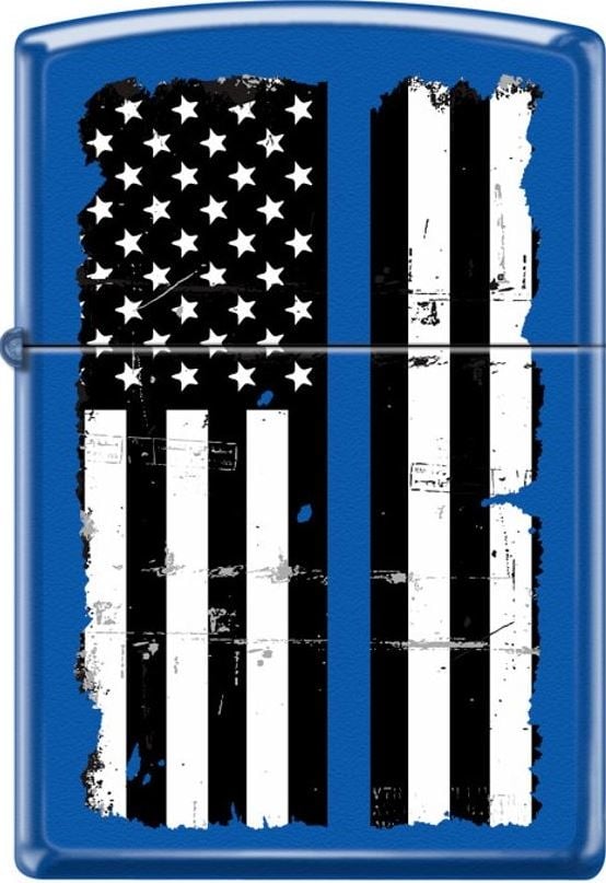 ZIP-229CI405005 2024 Zippo U.S. Flag Blue Line Royal Matte Lighter