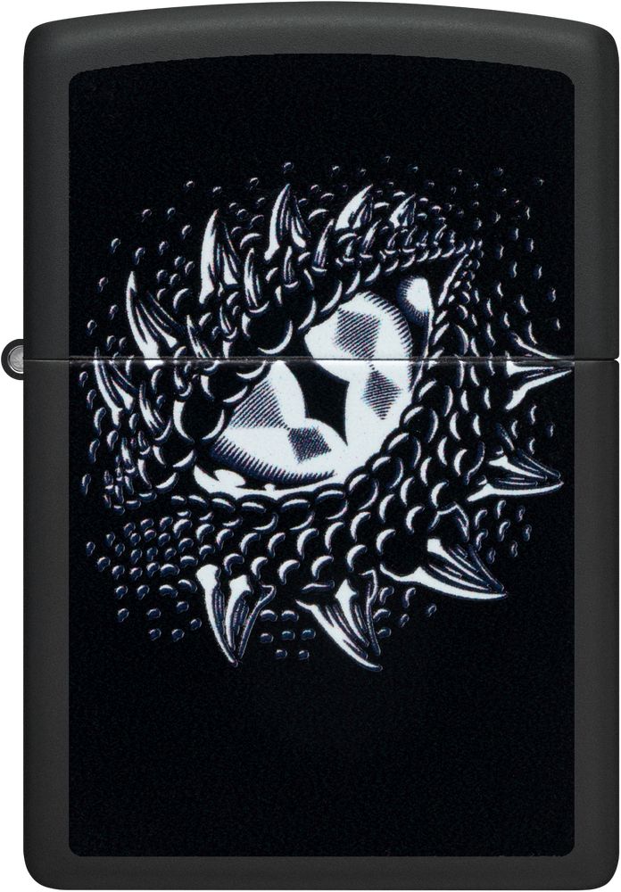 ZIP-48608 Zippo Dragon Eye Design Lighter, Black Matte
