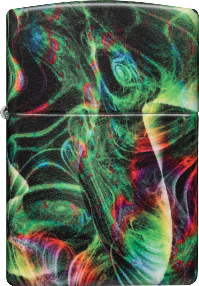 2024 Zippo Psychedelic Swirl Design Glow-in-the-Dark Lighter