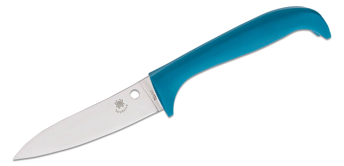 SPY-K21PBL 2025 Spyderco Reveal 12 Counter Critter Blue Plain Knife