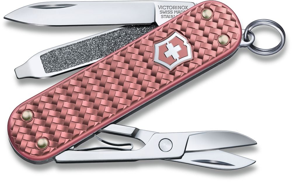 VIC-0.6221.405G 2025 Victorinox Classic SD Precious Alox Knife, Gentle Rose -  Pro-Cut