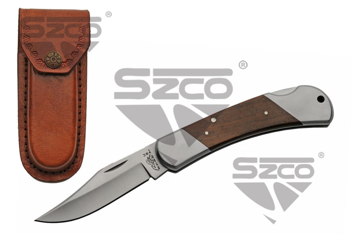 SZC-RUC-4000WD 2023 SZCO 5 in. Wood Handle Lockback Knife