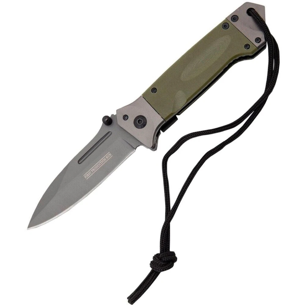 SZC-300362-GN 2023 SZCO 5 in. Drop Point Task Force G10 Folding Knife