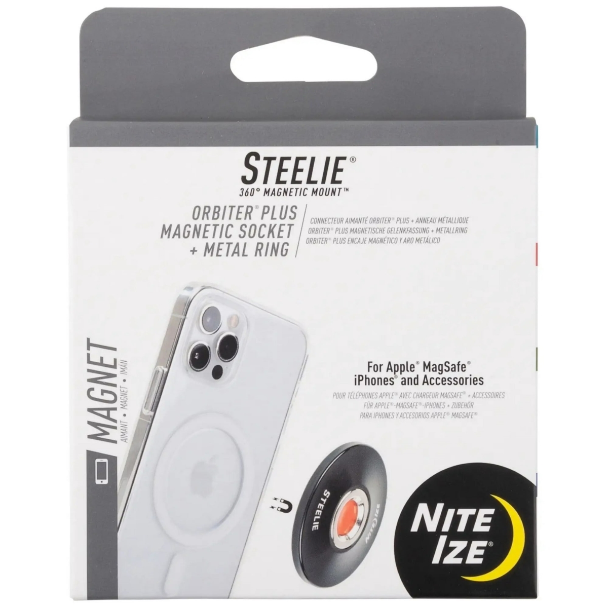 NIT-STOMS-01-R8 2023 Nite IZE Steelie Orbiter Plus Magnetic Socket Plus Metal Ring